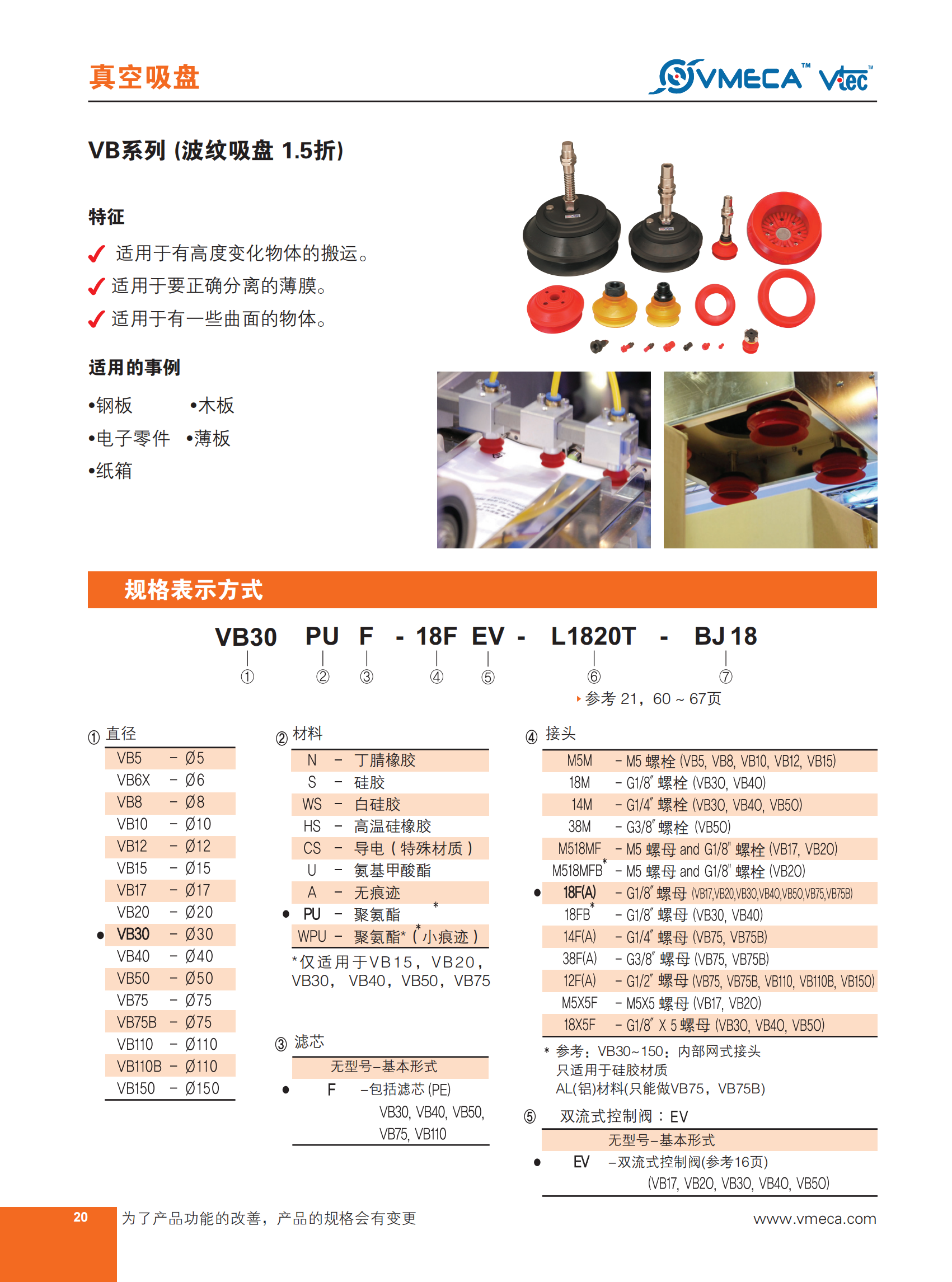 VB系列（1.5波纹）吸盘01